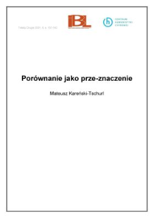 Por&oacute;wnanie jako prze-znaczenie