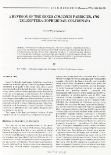 A revision of the genus Colydium Fabricius, 1792 (Coleoptera: Zopheridae: Colydiinae)