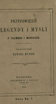 Przypowieści, legendy i myśli Talmudu i Midraszu