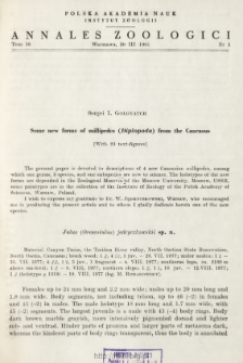 Some new forms of millipedes (Diplopoda) from the Caucasus