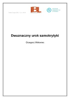 Dwuznaczny urok samokrytyki