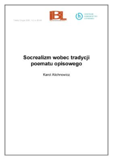 Socrealizm wobec tradycji poematu opisowego