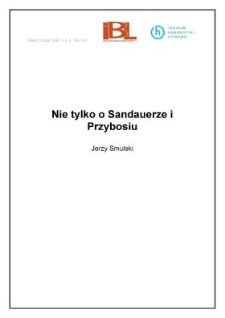 Nie tylko o Sandauerze i Przybosiu