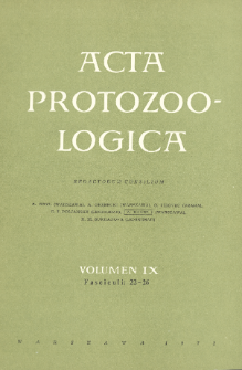 Acta Protozoologica, Vol. 9, Fasc. 22-26