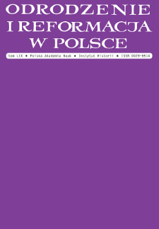 Odrodzenie i Reformacja w Polsce T. 59 (2015), Recenzje i om&oacute;wienia