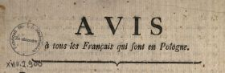 Avis &agrave; tous les Fran&ccedil;ais qui sont en Pologne