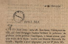 [Informacja o wydawaniu "Gazette de Varsovie"] : [Inc.:] Auri sacra fames: telle est sans doute [...] : [Dat.:] ce 10 7bre 1791