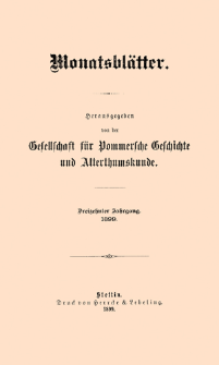 Monatsblätter Jhrg. 13, H. 1 (1899)