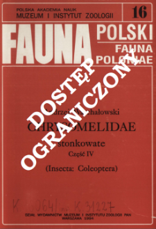 Chrysomelidae - stonkowate (Insecta: Coleoptera). Cz. 4, (Podplemiona: Chrysomelina, Gonioctenina, Phratorina i Entomoscelina oraz podrodzina Galerucinae) /