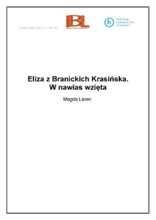 Eliza z Branickich Krasińska. W nawias wzięta