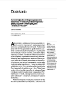 Autonarracja jako strategia negocjowania tożsamości w tekstach polskich migrant&oacute;w przebywających w Wielkiej Brytanii i Irlandii po roku 2004
