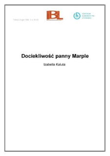 Dociekliwość panny Marple