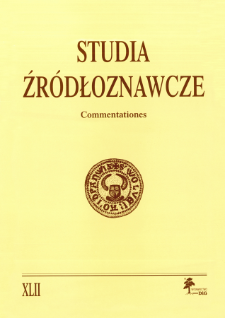 Studia Źródłoznawcze = Commentationes T. 42 (2004), Zapiski krytyczne i sprawozdania