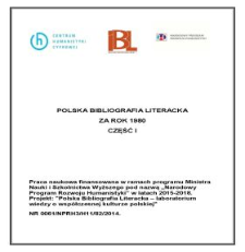 Polska Bibliografia Literacka za lata 1980, część I