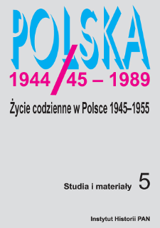 Polska 1944/45-1989 : studia i materiały 5 (2001), Strony tytułowe, spis treści