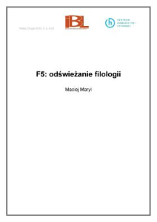 F5: odświeżanie filologii