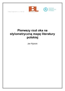 Pierwszy rzut oka na stylometryczną mapę literatury polskiej