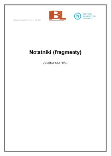 Notatniki (fragmenty)