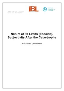 Nature at Its Limits (Ecocide). Subjectivity After the Catastrophe