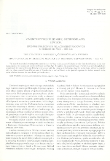 Cmentarzysko w Fiskeby, &Ouml;sterg&ouml;tland, Szwecja. Studium społecznych relacji międzypłciowych w okresie 800 p.n.e. - 1000 n.e.