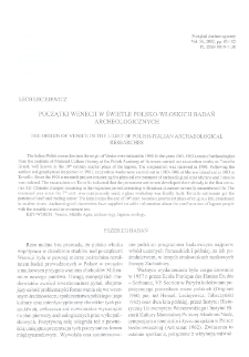 Początki Wenecji w świetle polsko-włoskich badań archeologicznych