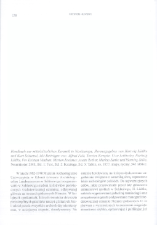 Handbuch zur mittelalterlichen Keramik in Nordeuropa, Bd. 1: Text, Bd. 2: Kataloge, Bd. 3: Tafeln, herausgegeben von Hartwig L&uuml;dtke und Kurt Schietzel, mit Beitr&auml;gen von: Alfred Falk, Torsten Kempke, Uwe Lobbodey, Hartwig L&uuml;dtke, Per Kristian Madsen, Marion Roehmer, Anette Rother, Markus Sanke und Henning Stilke, Neum&uuml;nster 2001 : [recenzja]