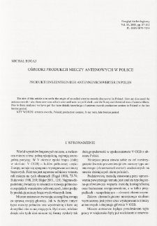 Ośrodki produkcji mieczy antenowych w Polsce