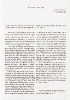 Die Nadeln im Zentralbalkan, Rastko Vasić, Prähistorische Bronzefunde, Abteilung XIII, Band 11, Stuttgart 2003 : [recenzja]