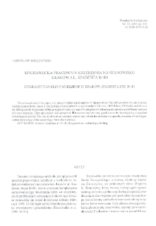 Epigrawecka pracownia krzemienia na stanowisku Krak&oacute;w ul. Spadzista B+B1