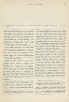 Neolithic Amber Ornaments in the Eastern Part of Latvia, Ilze Loze, &bdquo;Przegląd Archeologiczny&rdquo;, t. 23: 1975, s. 49-81 : [recenzja]
