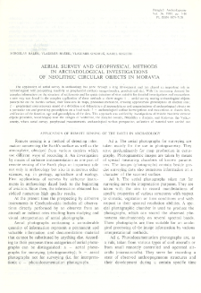 Aerial Survey and Geophysical Methods in Archaeological Investigations of Neolithic Circular Objects in Moravia