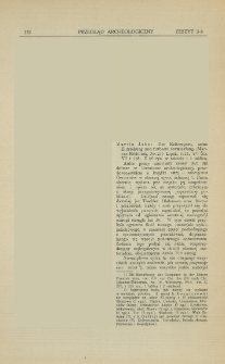 Reitersporn : seine Entstehung und früheste Entwicklung, Martin Jahn, Lipsk, 1921 : [recenzja]