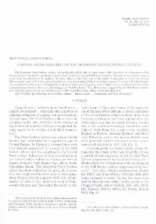 Chipped stone material of the Moravian Proto-&Uacute;nětice culture