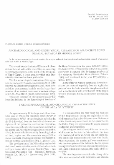 Archaeological and geophysical research of an Ancient town near Al-Ma&rsquo;Abda in middle Egypt