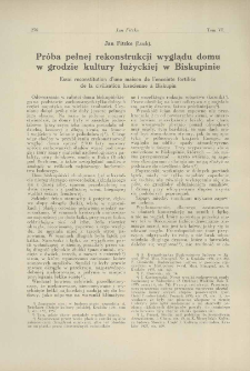 Pr&oacute;ba pełnej rekonstrukcji wyglądu domu w grodzie kultury łużyckiej w Biskupinie