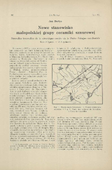 Nowe stanowisko małopolskiej grupy ceramiki sznurowej