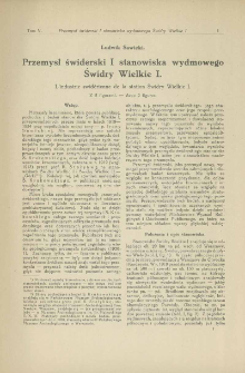 Przemysł świderski I stanowiska wydmowego Świdry Wielkie I