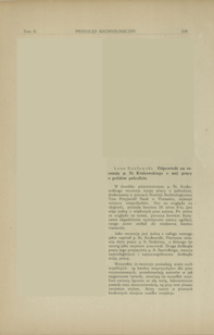Przegląd Archeologiczny Vol. 2, Year 4, No 1 (1922), Reviews