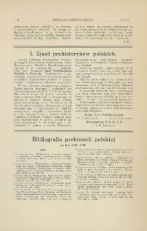 Bibljografja prehistorji polskiej za lata 1924-1925