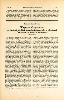 Wzg&oacute;rze Gawroniec ze śladami siedlisk przedhistorycznych w okolicach Ćmielowa, w ziemi Radomskiej