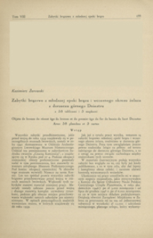 Zabytki brązowe z młodszej epoki brązu i wczesnego okresu żelaza z dorzecza g&oacute;rnego Dniestru