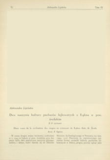 Dwa naczynia kultury puchar&oacute;w lejkowatych z Łękna w pow. [powiecie] średzkim