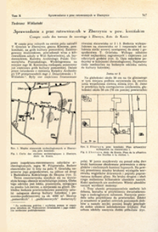 Sprawozdanie z prac ratowniczych w Zberzynie w pow. konińskim