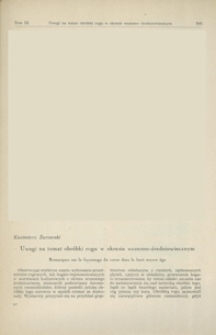 Uwagi na temat obr&oacute;bki rogu w okresie wczesno-średniowiecznym