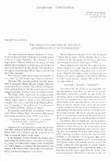 The female symbolism of triangle, an expression of protoideogram