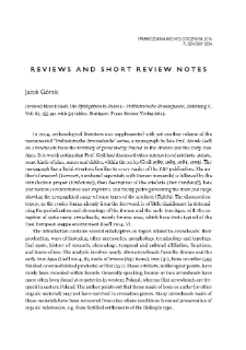 Die Pfeilspitzen in Polen (= Pr&auml;historische Bronzefunde; Abteilung V, Vol. 6), Marek Gedl, Stuttgart 2014 : [recenzja]