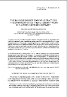 The Invisible Barrier: Formative Practices &ndash; The Example of Stigmatising Identity Work in a Marginalised Collectivity