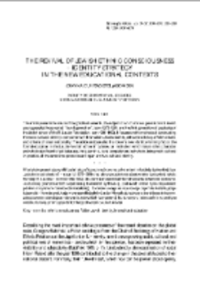 The Revival of Jewish Ethnic Consciousness &ndash; Identity Strategy in the New Educational Contexts