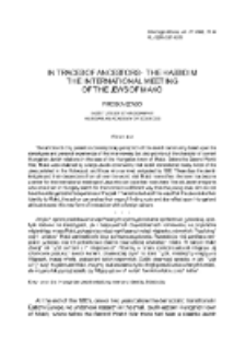 In Traces of Ancestors - the Hassidim. The International Meeting of the Jews of Mak&oacute;