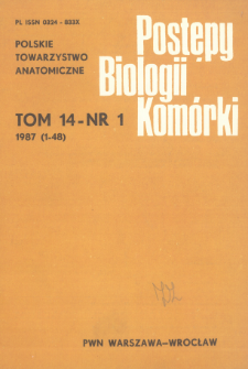 Postępy biologii komórki, Tom 14 nr 1, 1987